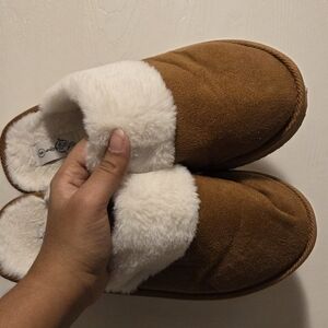 Cozy Brown and White Women's Slippers